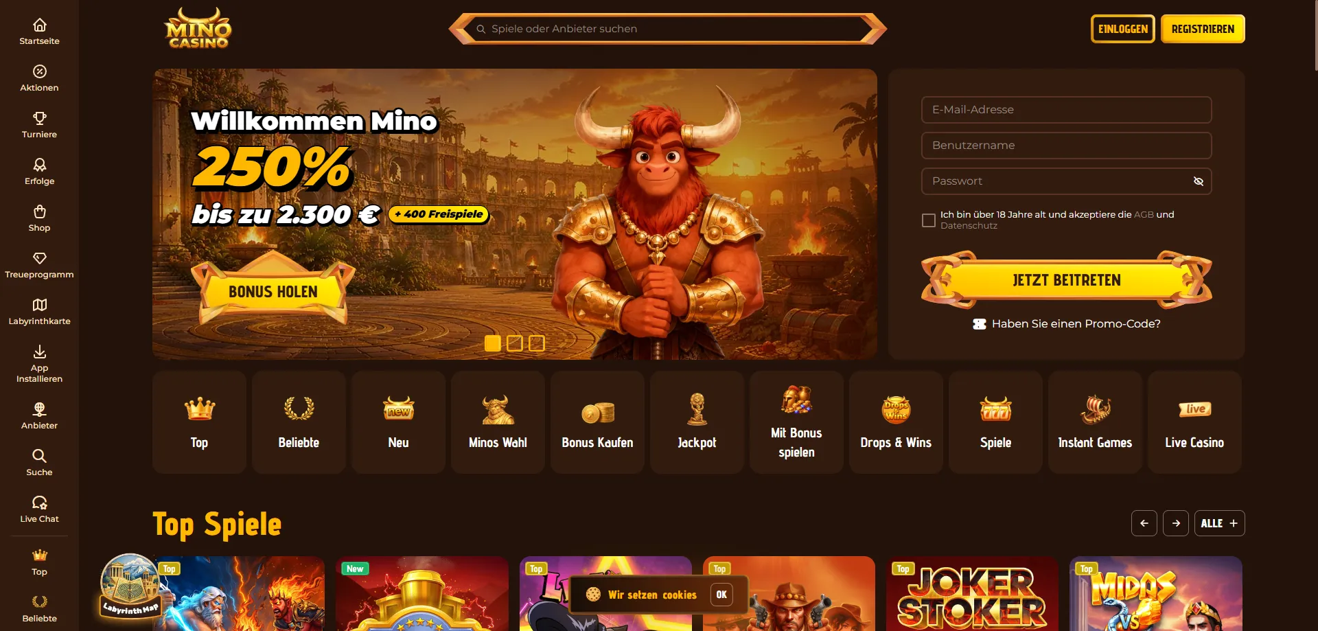 Mino Casino AT Übersicht – Spielangebot, Bonusse und Sicherheit 2026